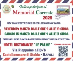 Collezionismo: Torna il 14 e 15 marzo 2025 il Memorial Correale